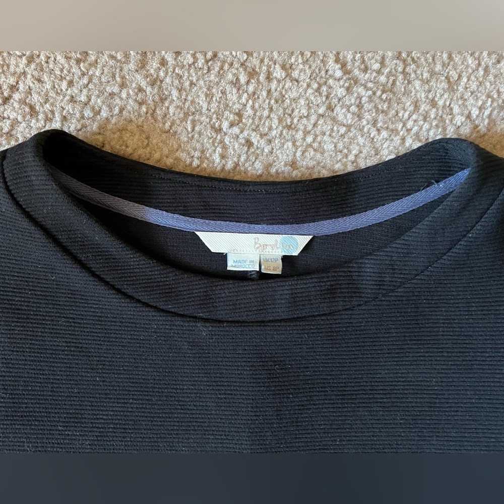 Boden Ribbed Ottoman Shift Black Dress Sz US 8P - Picture 5 of 8